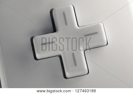Macro extreme close up video game controller buttons
