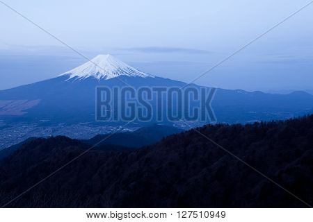 Mountain Fuji and cloud seen from Mountain Mitsutoge