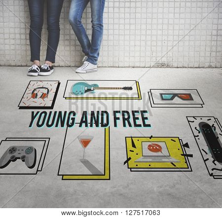 Youth Culture Free Yolo Trendy Teenage Concept