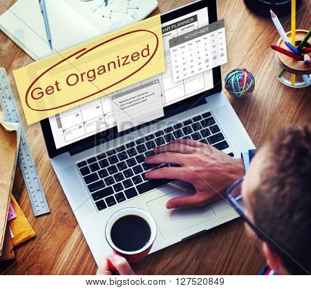 Get Organized Tidy Up Clean Schedule To Do Concept