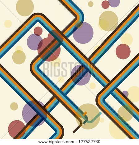 Adstract colorful line retro background, stock vector