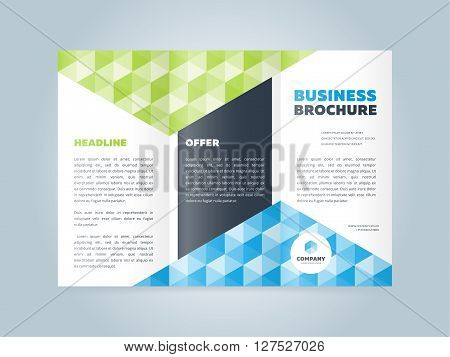 Tri fold brochure design. Design folding brochure. Tri fold template. Flyer layout. Creative trifold brochure. Tri fold design. Cover design concept. Tri fold cover and inside page. Advertising brochure template. Trifold.