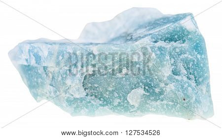 Raw Violane (blue Diopside) Gemstone Isolated