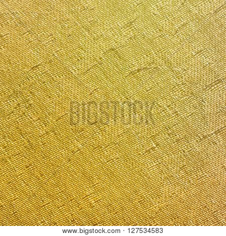 Square Textile Background - Yellow Painted Fabric
