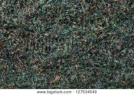 Green Felted Woolen Fabric Close Up