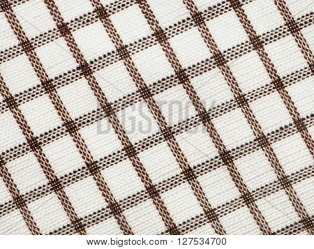 Textile Background - Checkered Cotton Fabric