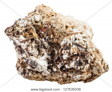 Piece Of Raw Astrophyllite Gemstone Isolated
