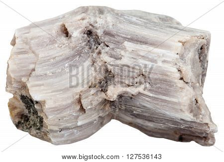 Raw Baryte (barite) Gemstone Isolated On White