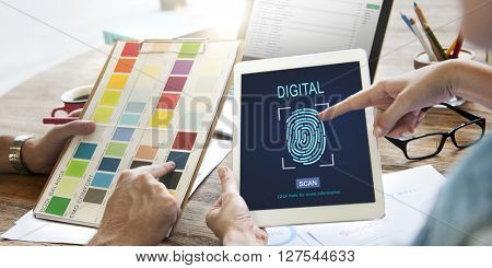 Technology Security Fingerprint Password Concept