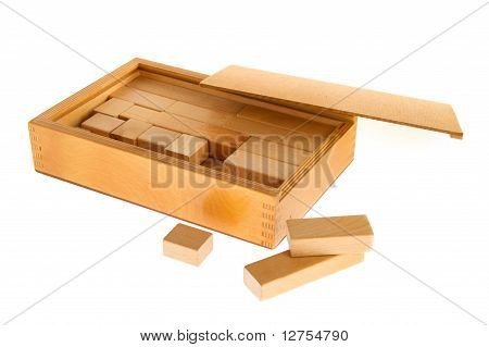 Wooden Box With Blocs