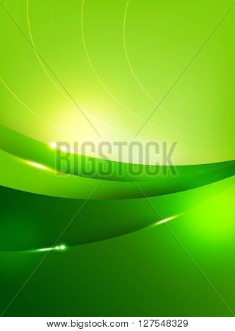Abstra background green curve and layed element vector illustration eps10