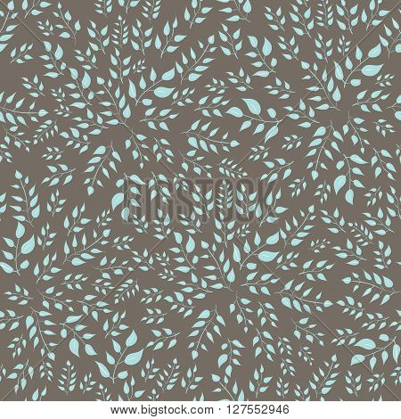 vector seamless pattern. floral stylish background with leaves