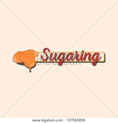 Sugaring icon. stick with sugar paste for epilation