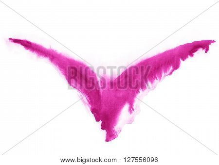 watercolor abstract illustration of bird. beautiful background