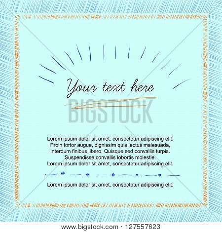 Hand Drawn Doodle Frame and Design Elements. Abstract hand drawn ink strokes