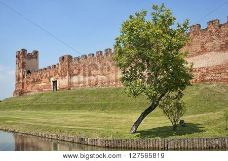 The medieval walls of Castelfranco Veneto (Treviso Veneto Italy)