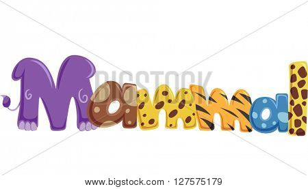Typography Illustration Featuring Different Animal Prints