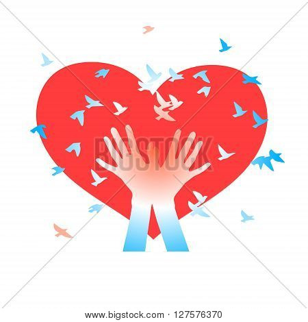 Abstract vector background. Illustration for Valentine's Day