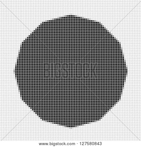 Dodecagon. The Simple Geometric Pattern Of Black Squares With Shadowed Frame. Set Of Dot Patterns. H