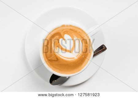 Latte with Heart Design