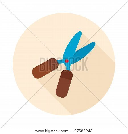 Secateurs pruner averruncator flat vector icon outline isolated garden eps 10