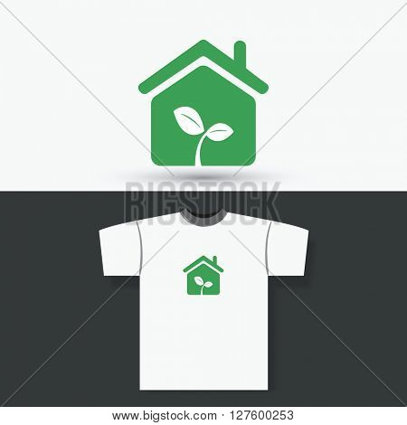 T-shirt Print Design Concept With Eco Design