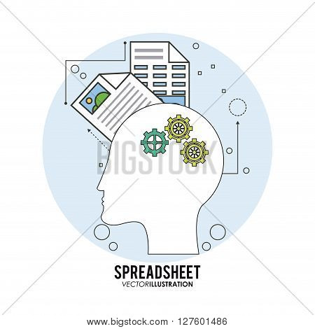 Spreadsheet concept with icon design, vector illustration 10 eps graphic.