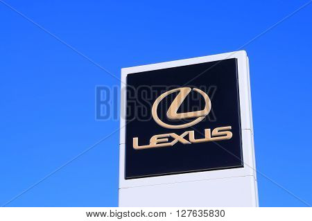 MELBOURNE AUSTRALIA - APRIL 24, 2016: Lexus car manufacturer.  Lexus is the luxury vehicle division of Japanese automaker Toyota which is marketed in over 70 countries worldwide.