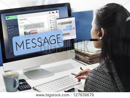 Online Message Email Digital Chatting Concept