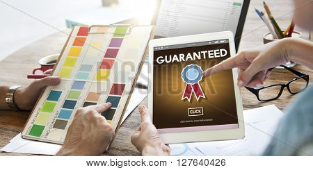 Guaranteed Warranty Quality Safety Service Concept