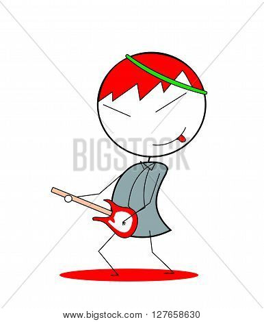 Rock man .eps10 editable vector illustration design