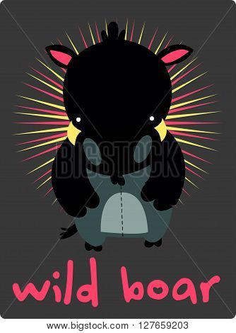 Wild boar .eps10 editable vector illustration design