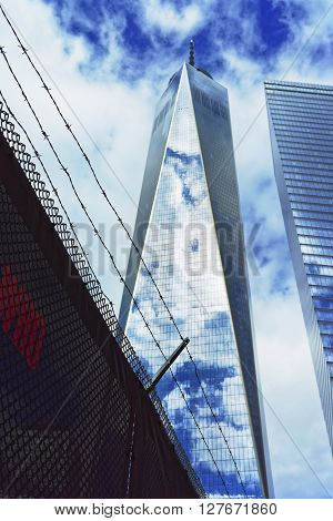 One World Trade Center And Inscription