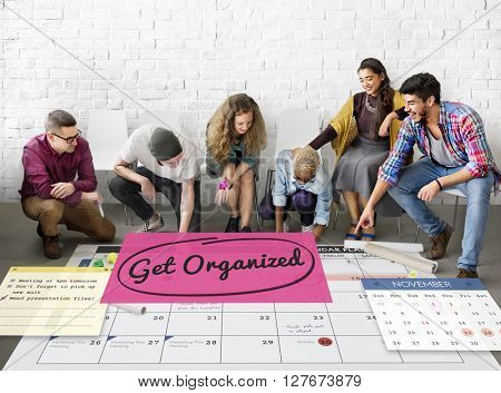 Get Organized Tidy Up Clean Schedule To Do Concept