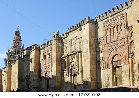Doors and belfry of the mosque of Cordoba - Spain