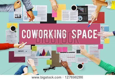 Co-working Space Community Business Start-up Concept
