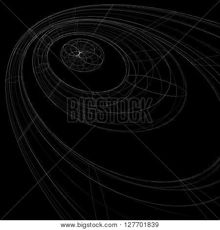 Geometric Dark Technology And Engineering Backdrop, Graphic Abstraction With Lines Mesh. Netting Bac