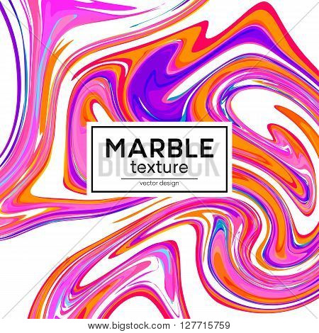 Vector background with pink painted waves. Marble texture. Vector illustration EPS10