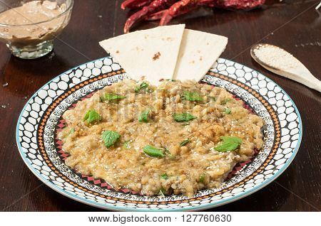 babaganoush Lebanese recipe made with eggplant asia