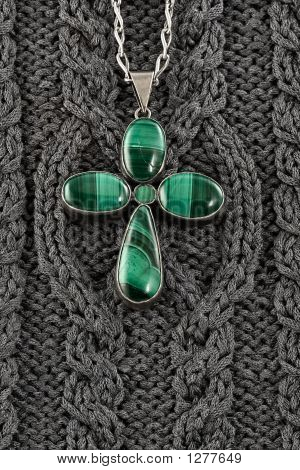 Stylizované malachit Fourleafed jetel