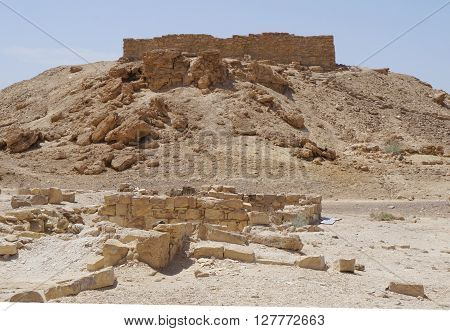 Moa fortress, ancient ruined building in South Israel