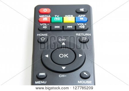 Closed up OK button on the smart plyer remote control