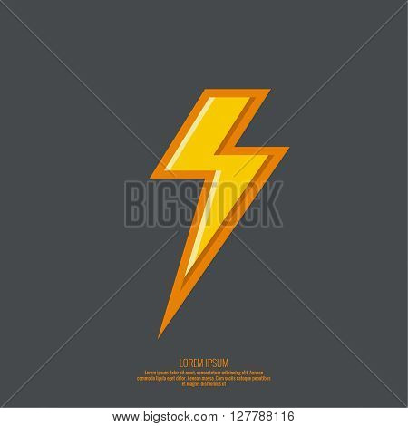 Abstract background with electric lightning. Thunder Lighting. Danger