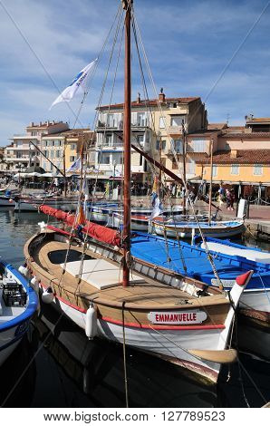 Sanary sur Mer France - april 20 2016 : boats in the port