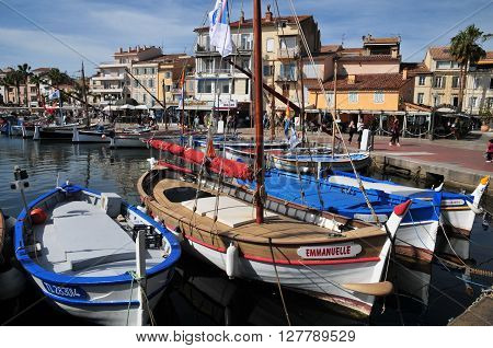 Sanary sur Mer France - april 20 2016 : boats in the port