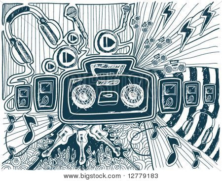 Music Doodles - Vector