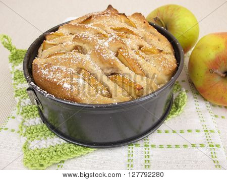 Apple Pull Apart Bread in cake pan