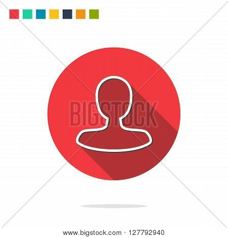 Solid Male User Icon In Four Colours