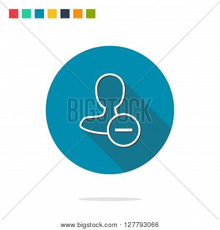 Solid Male User Icon In Four Colours