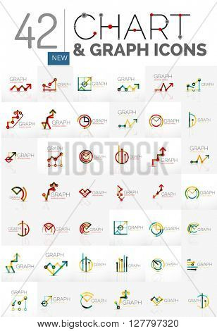 Graph Logo Mathematics Collection Linear Vector & Photo (Free Trial) | Bigstock
